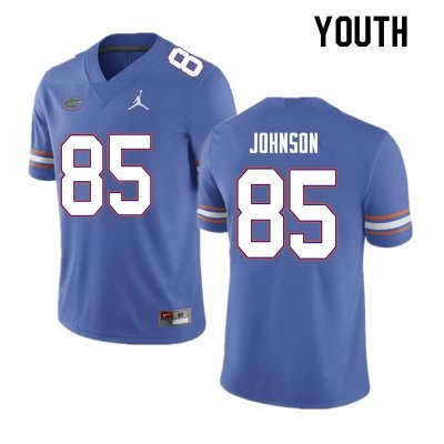 Youth Florida Gators #85 Kevin Johnson NCAA Nike Blue Authentic Stitched College Football Jersey UKN7662QD